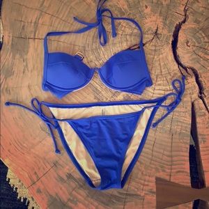 Victoria’s Secret blue miracle push up bikini sz S